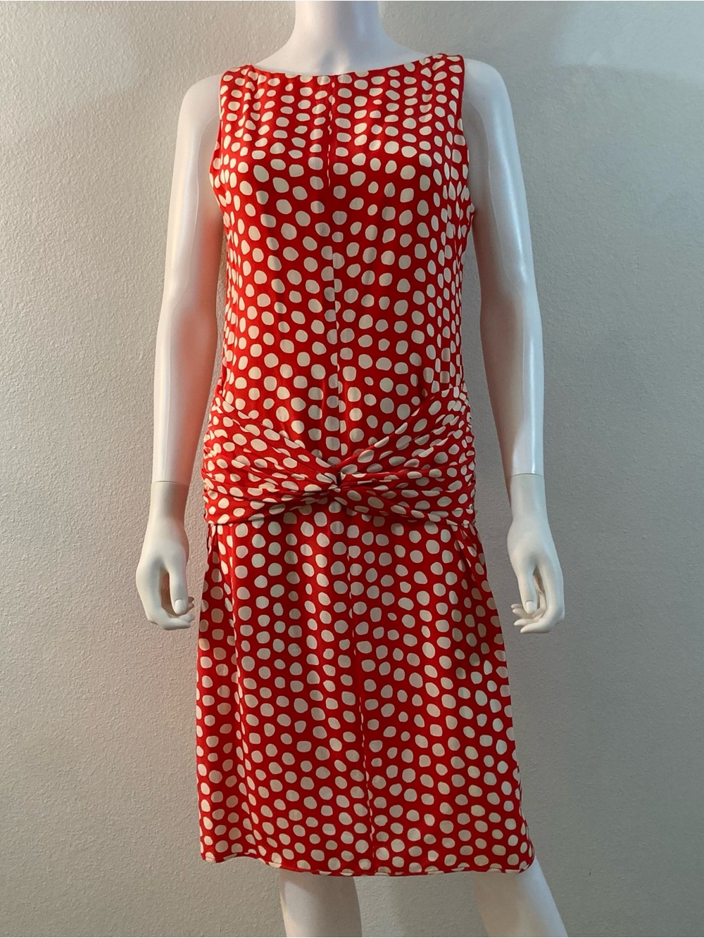 Valentino Polka Dot Silk Dress New with Tags Women’s Size 10 Made In Italy